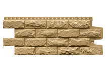 Фасадная полипропиленовая панель "Колотый камень" Стандарт песочный